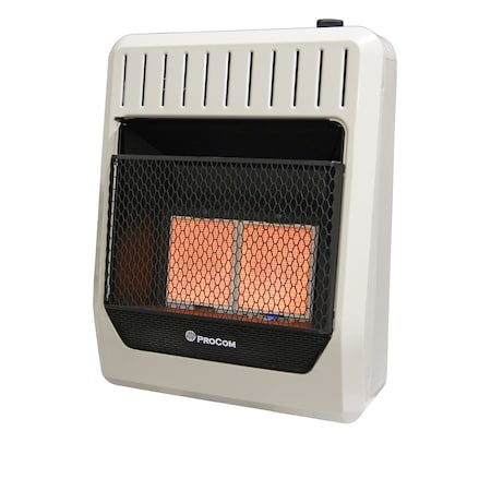 Procom Dual Fuel Ventless Infrared Plaque Heater - 20,000 Btu, T-Stat MG2TIR